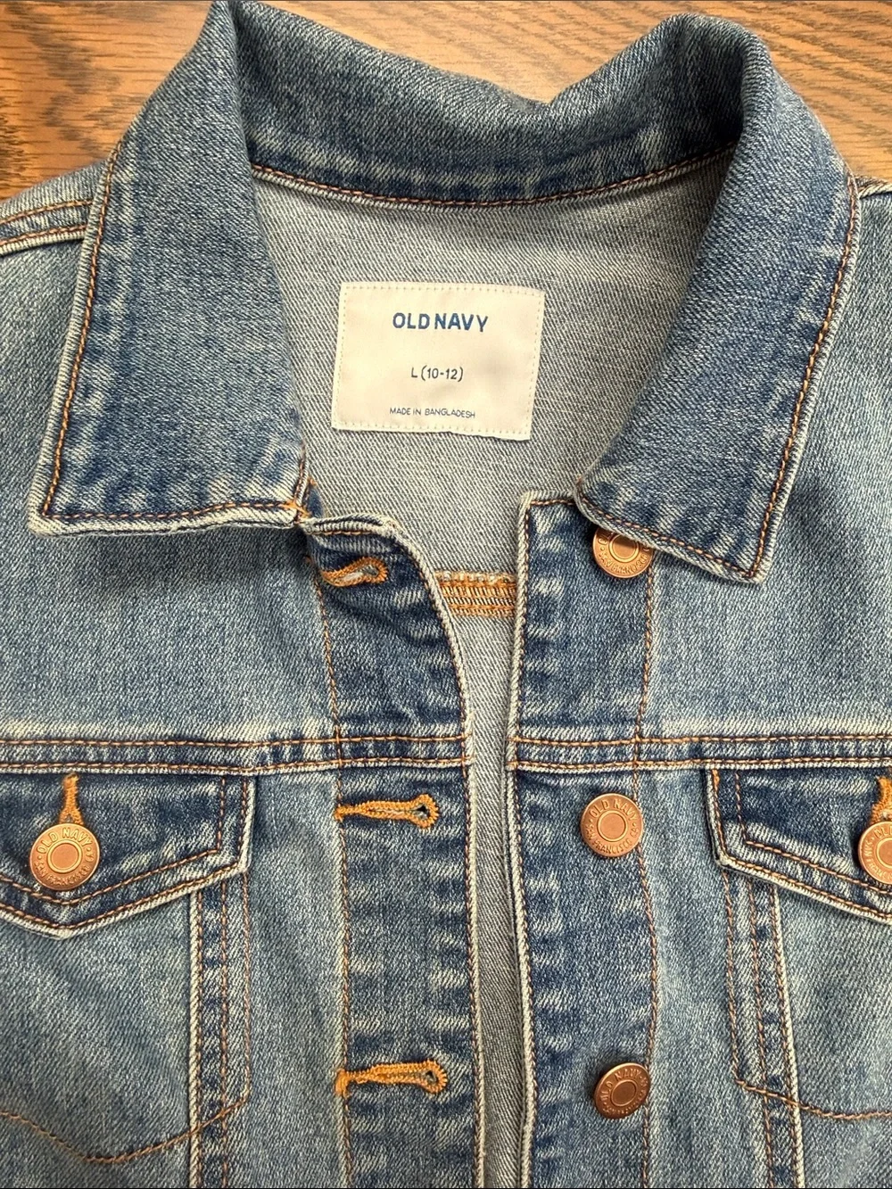 Kids Old Navy Denim Jacket with Copper Buttons